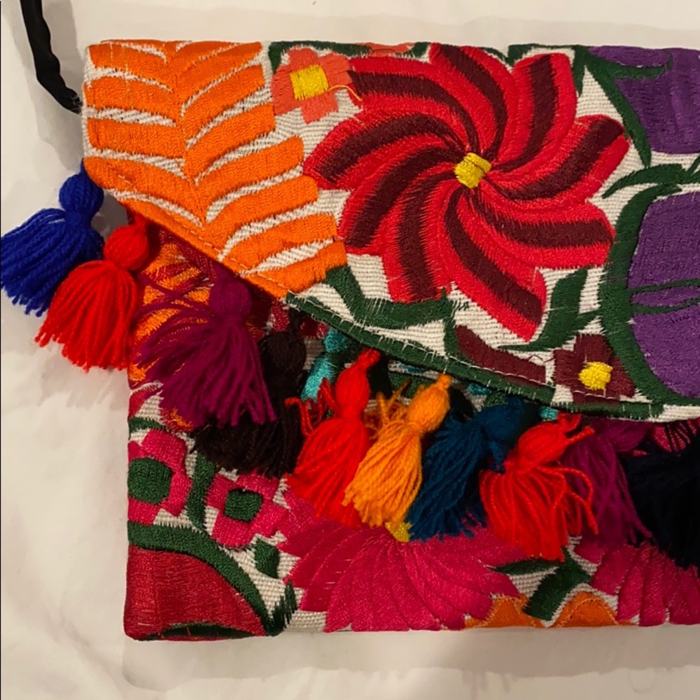 Beautiful handicraft mexican clutch purse